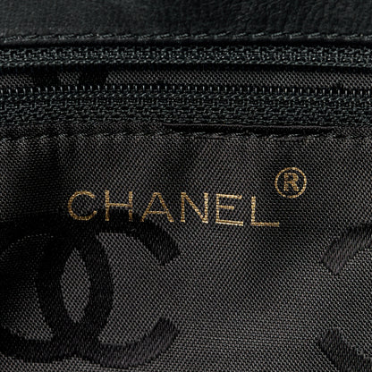 Chanel Lambskin Quilted Chain Shopping Tote Black 8 of 11