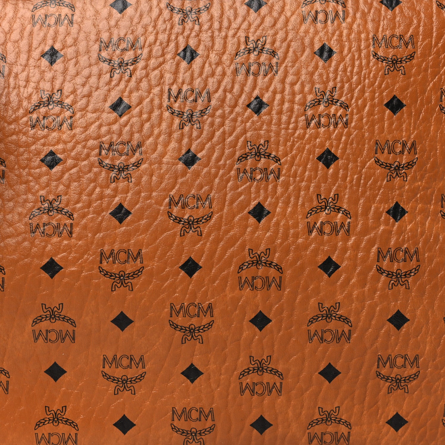 MCM Visetos Medium Crossbody Pouch Cognac Red 8 of 10