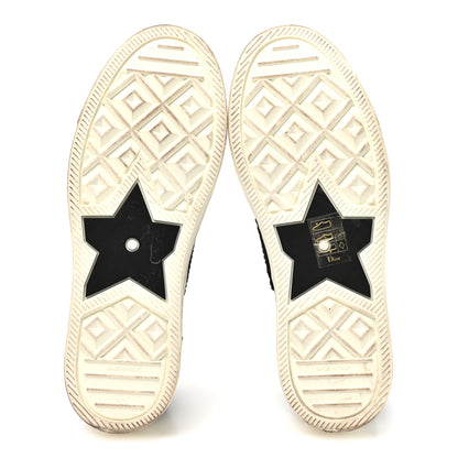 Christian Dior Macramé Embroidered Cotton Womens Walk'N'Dior Low Top Sneakers 36 Black White 7 of 10