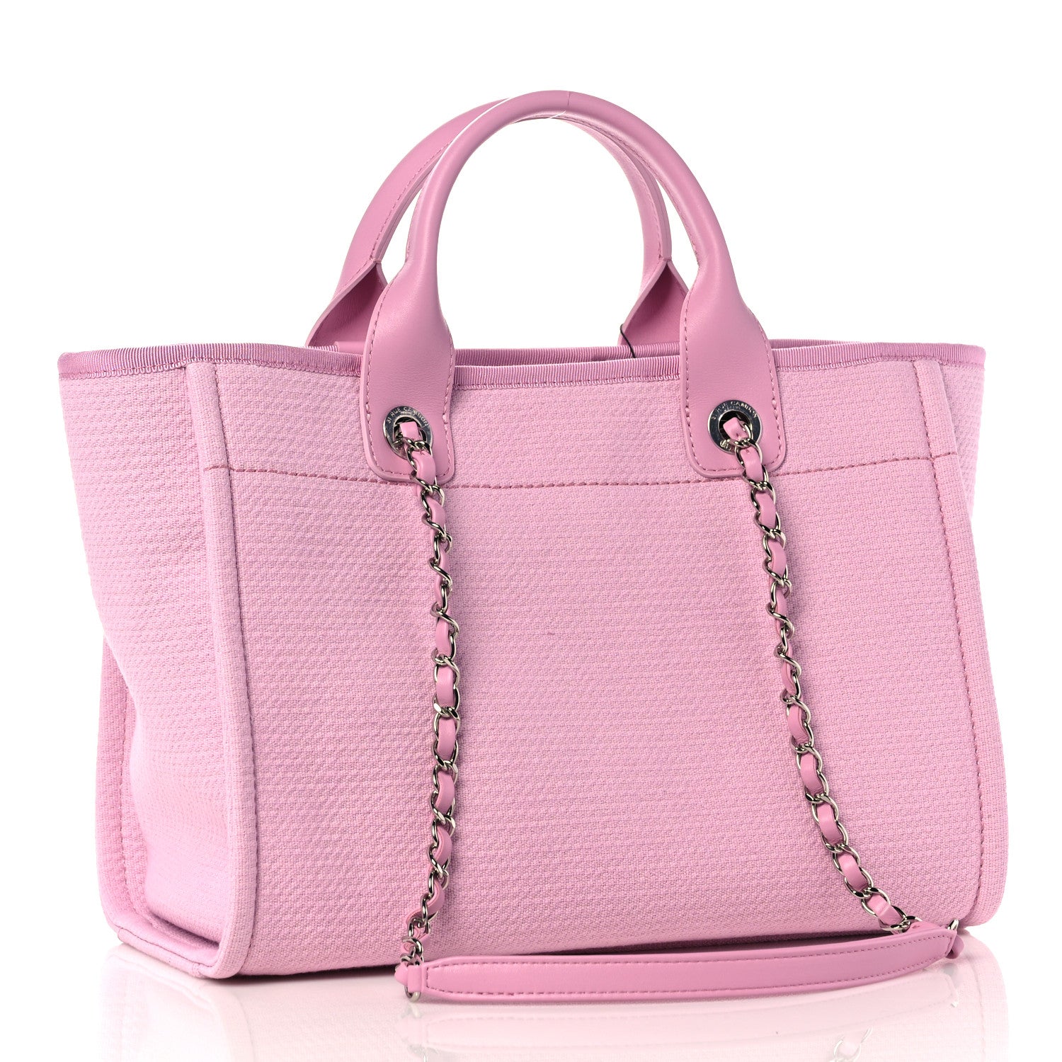 Chanel Mixed Fibers Small Deauville Tote Pink 4 of 10