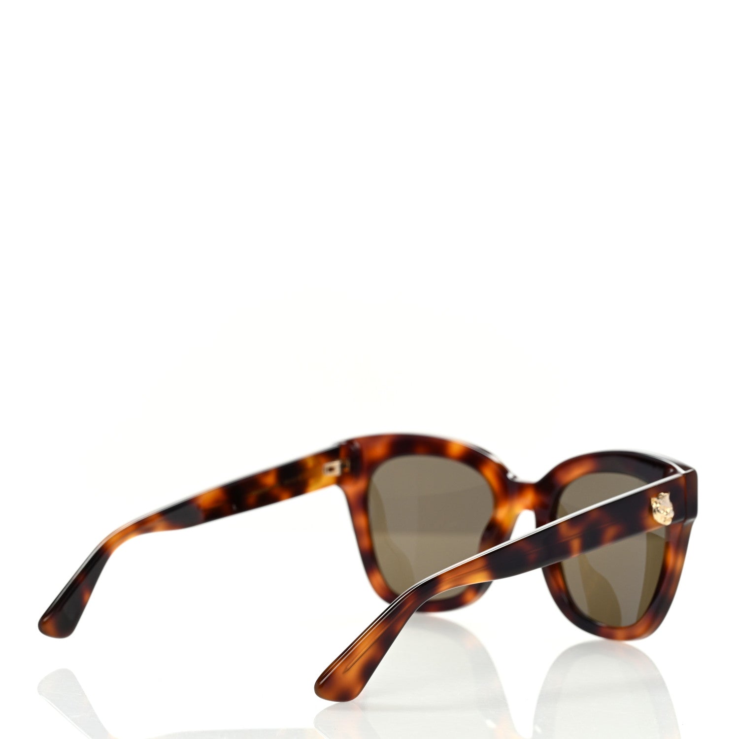 Gucci Acetate Square Frame Sunglasses GG0029S Tortoise 4 of 8