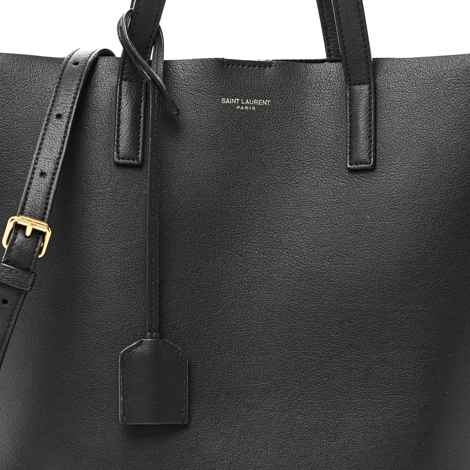 Saint Laurent Calfskin Toy Shopping Tote Black 7 of 9
