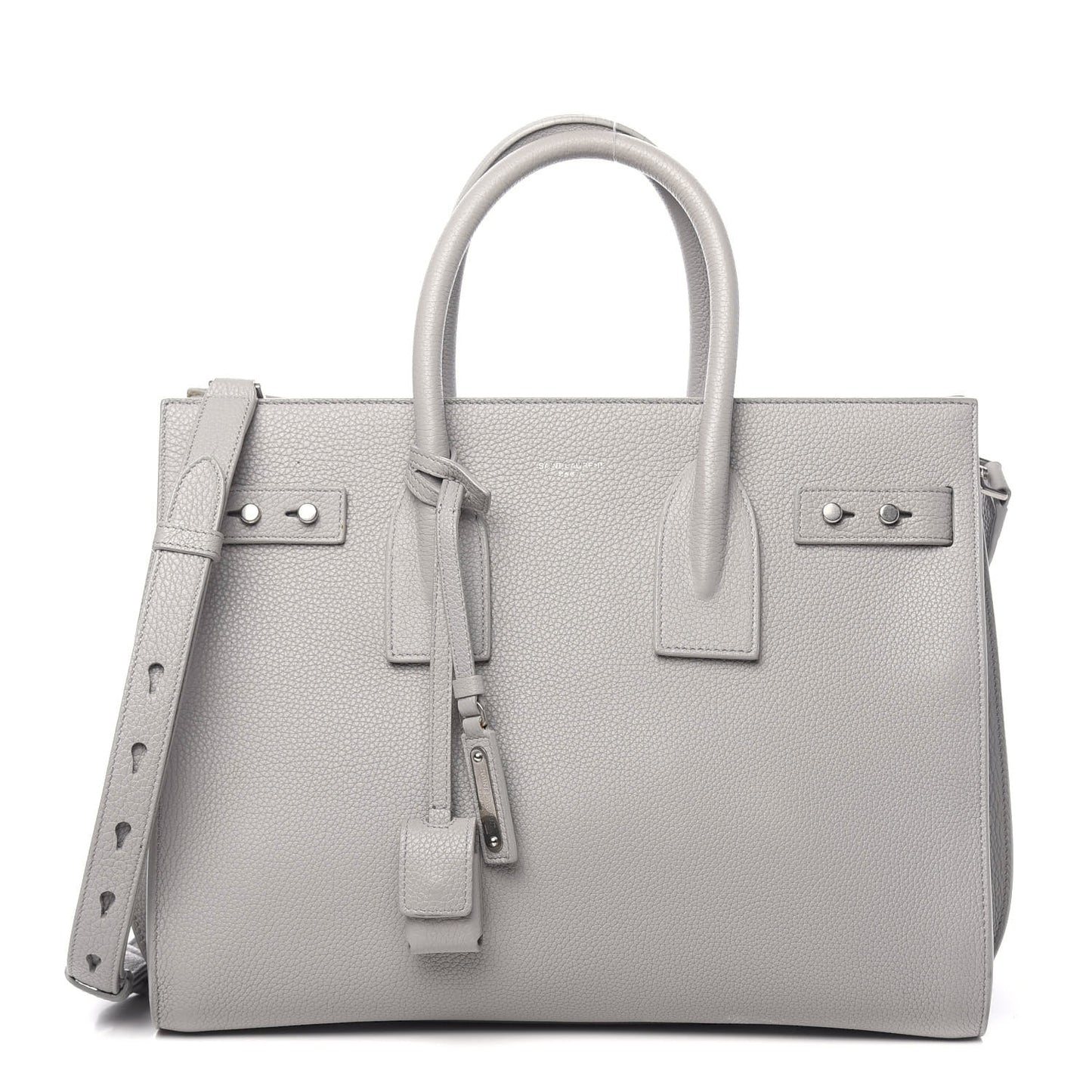 Grained Calfskin Small Supple Sac De Jour Grey