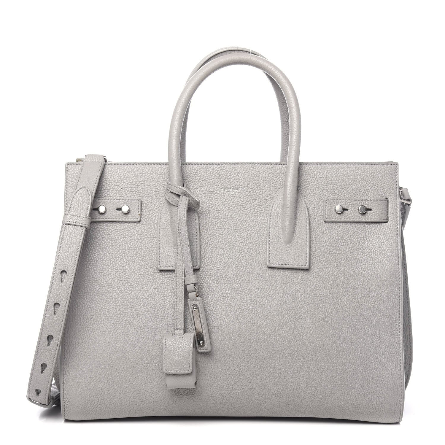 Saint Laurent Grained Calfskin Small Supple Sac De Jour Grey 1 of 13