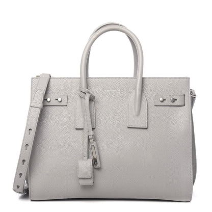 Saint Laurent Grained Calfskin Small Supple Sac De Jour Grey 1 of 13