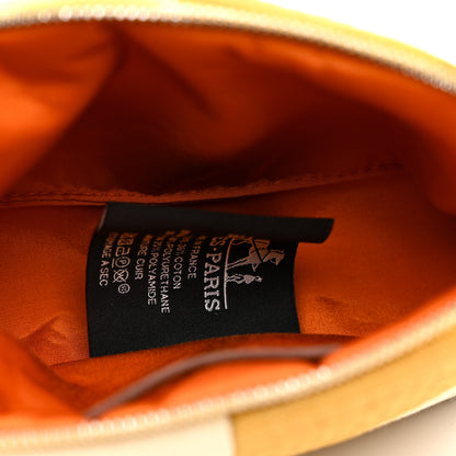 Hermes Silk Cotton Mini Mini Bolide Hippique Travel Cosmetic Pouch Ocre 5 of 7