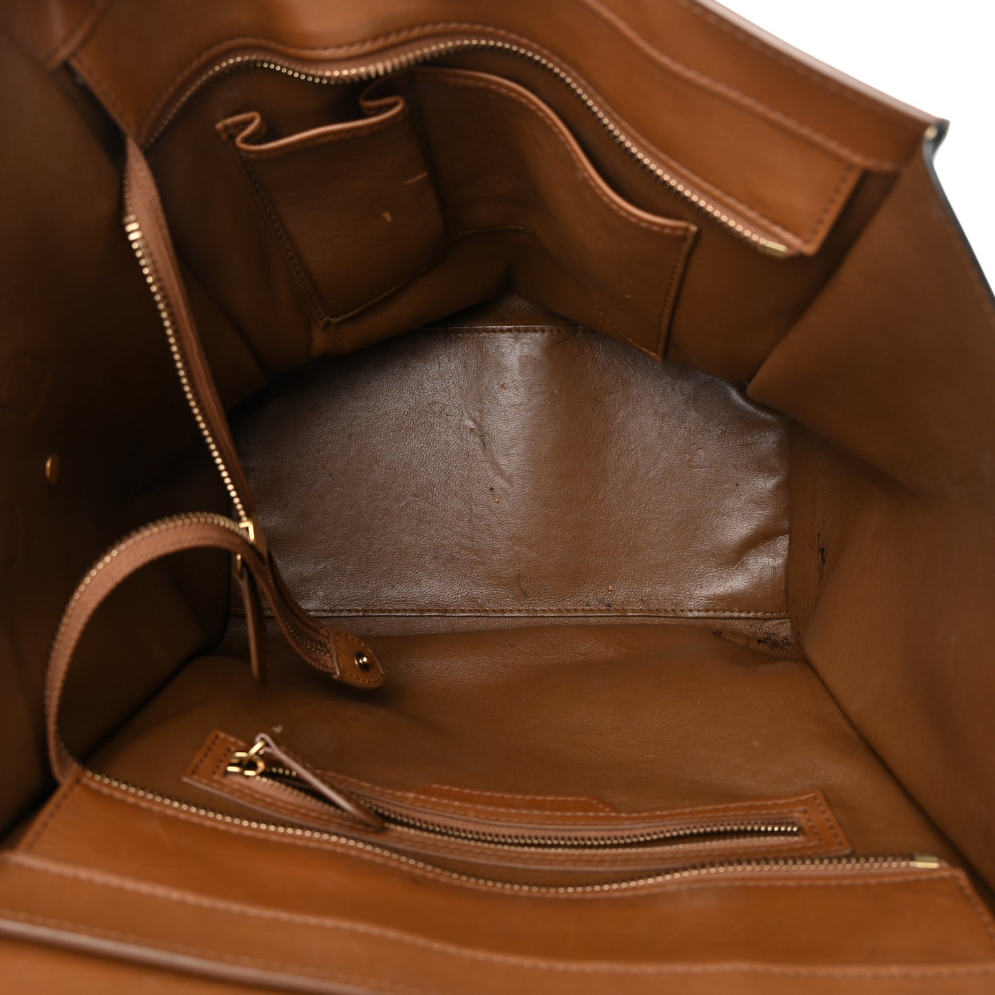 Smooth Calfskin Micro Tri-Color Luggage Brown