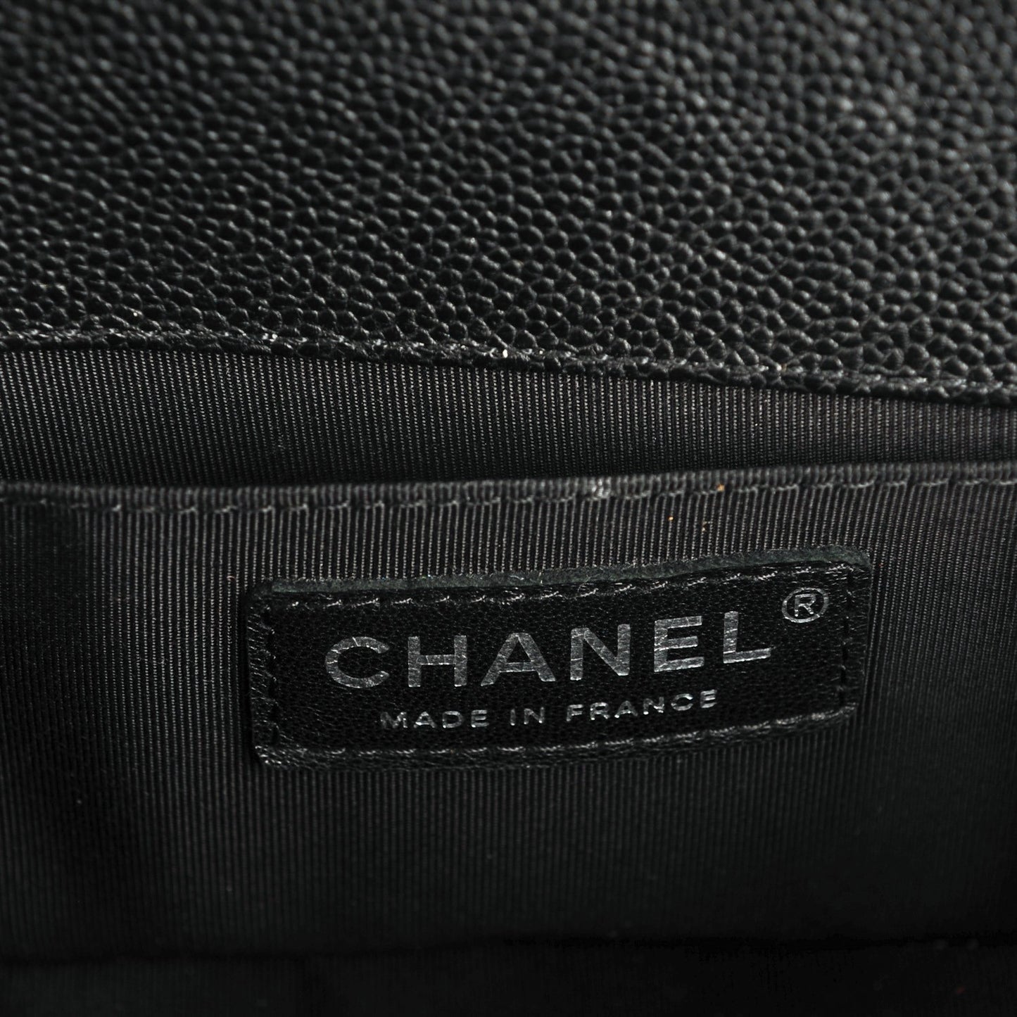 Caviar Quilted Small Boy Flap Black