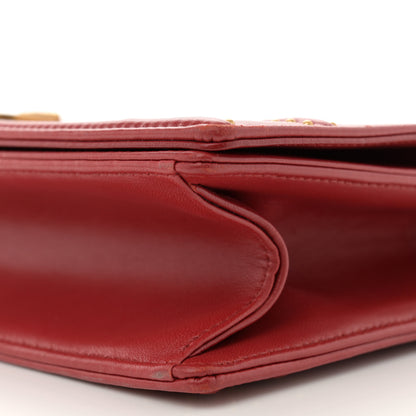 Christian Dior Calfskin Studded Medium Diorama Flap Bag Red 10 of 13