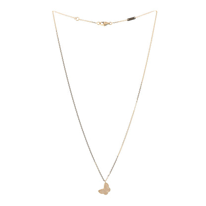Van Cleef & Arpels 18K Yellow Gold Mother of Pearl Sweet Alhambra Butterfly Pendant Necklace 3 of 8