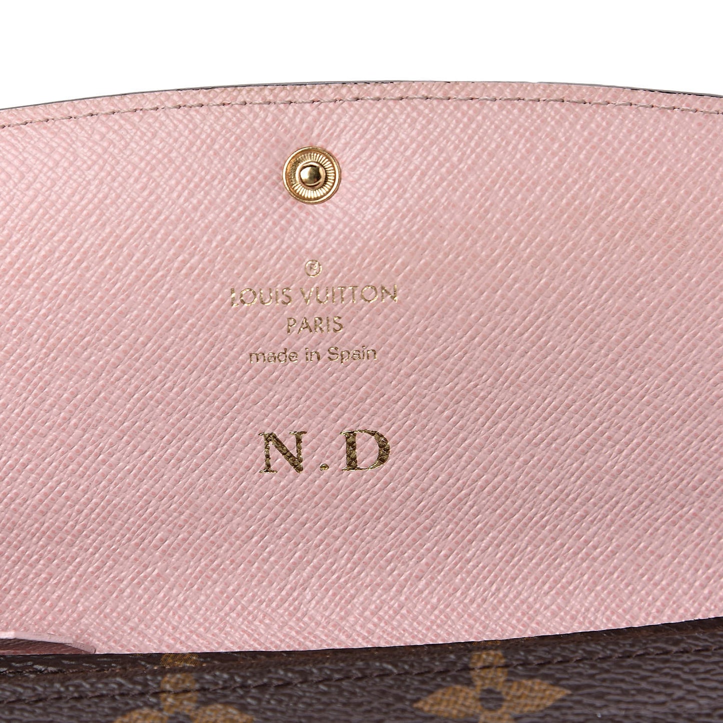 Monogram Emilie Wallet Rose Ballerine