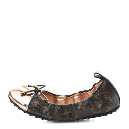 Louis Vuitton Monogram Flirty Ballet Flats 36 Gold 1 of 8