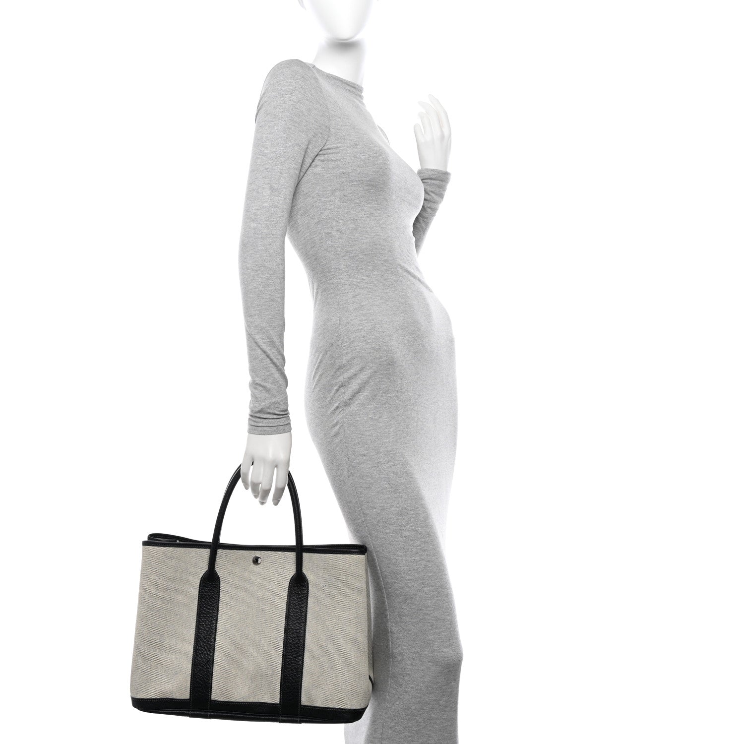 Hermes Toile Buffle Skipper Garden Party 36 MM Tote Black 2 of 12