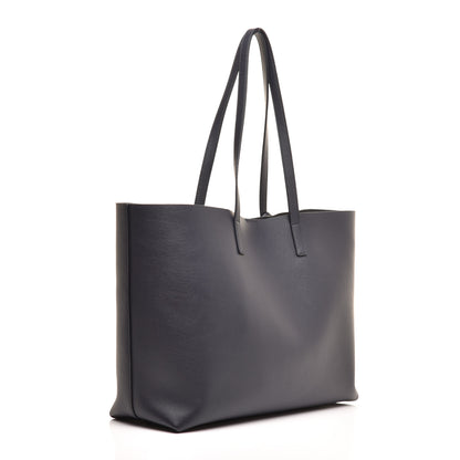 Saint Laurent Calfskin Large Shopping Tote Deep Marine 3 of 10
