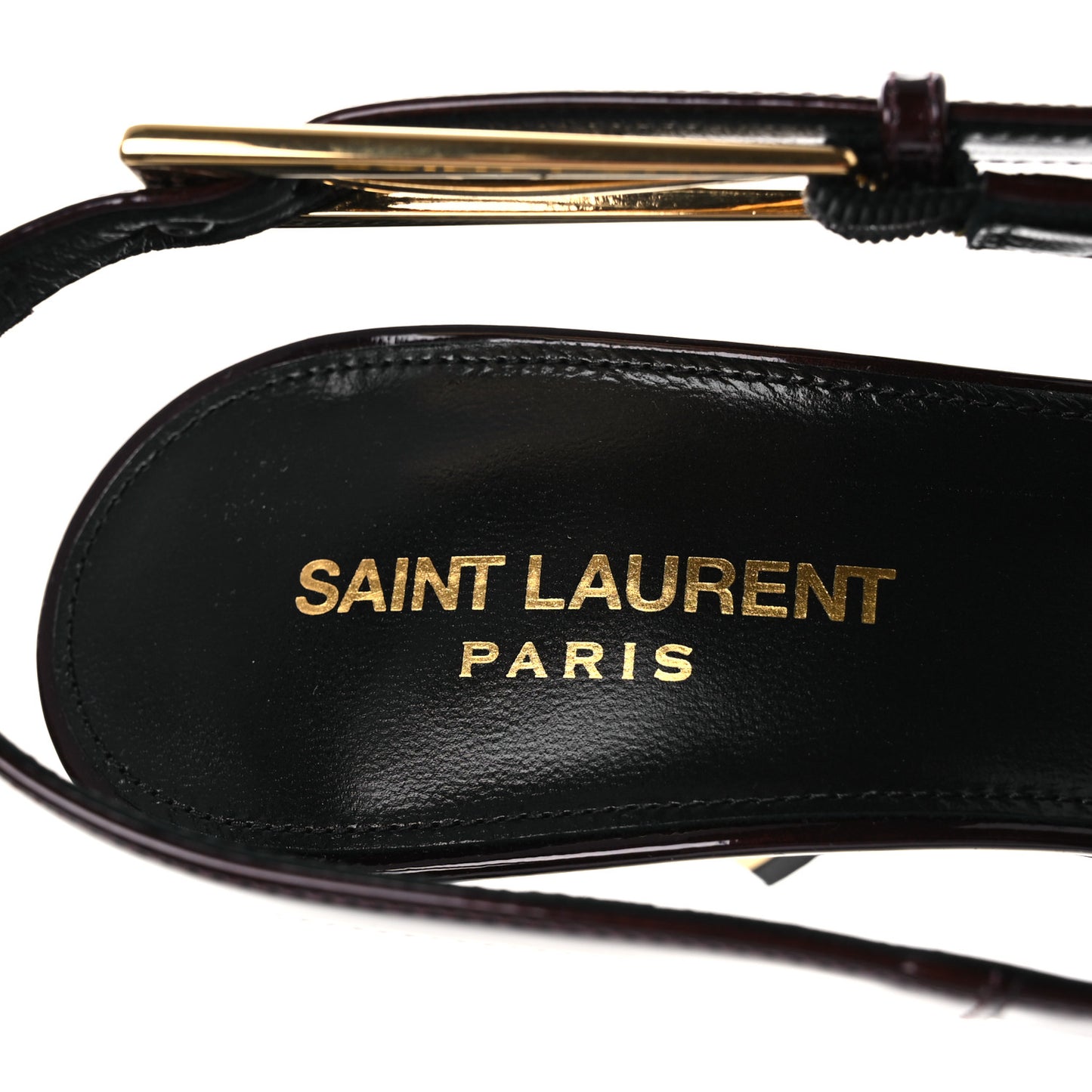Vernice Gloss Lee 75 Slingback Pumps 38.5 Marron Glacé