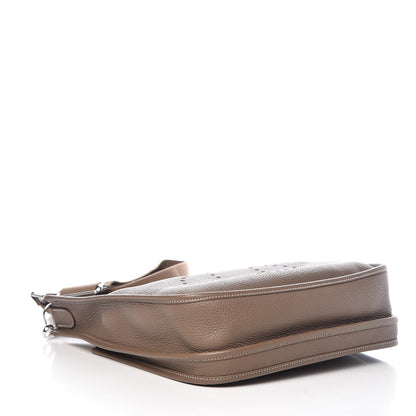 Hermes Taurillon Clemence Evelyne III PM Etoupe 4 of 8