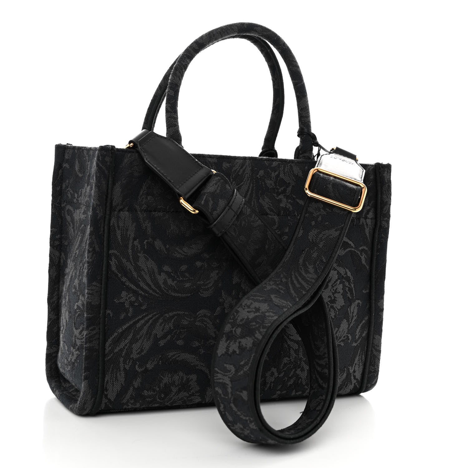 Versace Jacquard Barocco Small Athena Tote Black 3 of 9