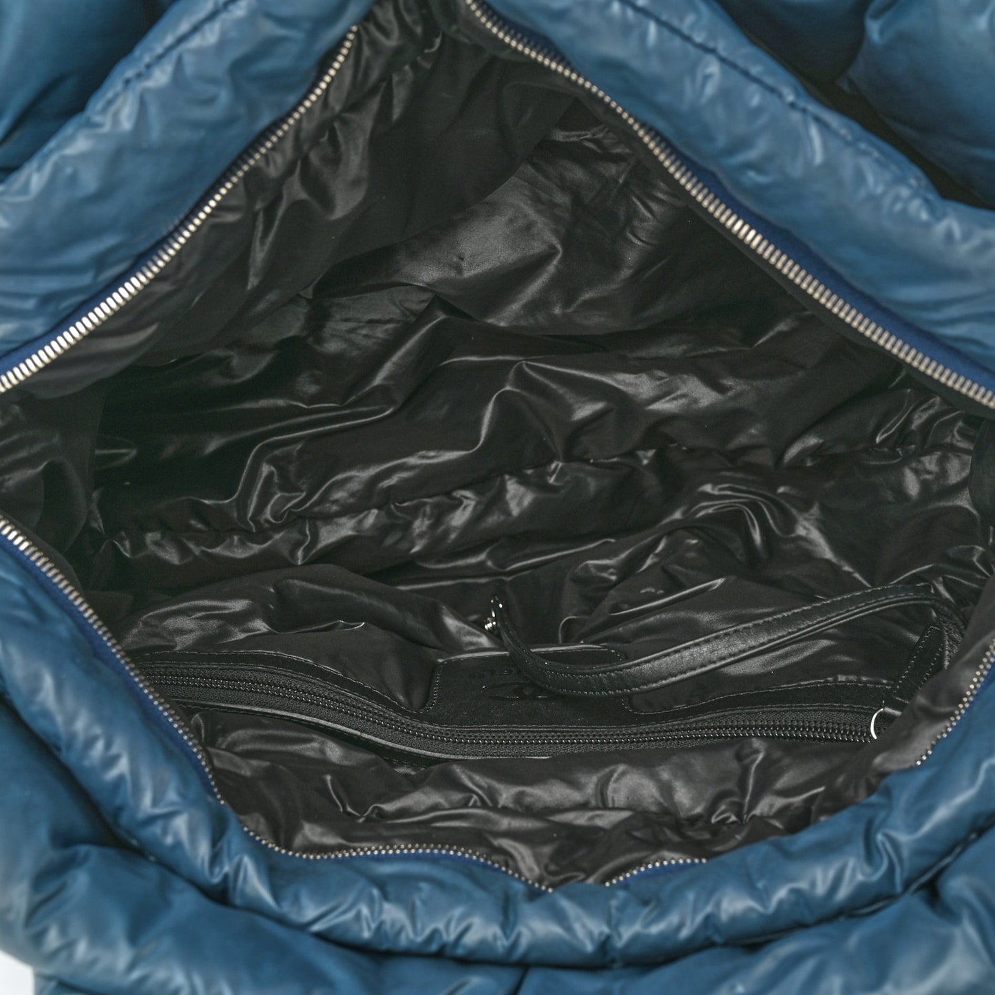 Nylon Quilted Large Coco Cocoon Reversible Tote Blue