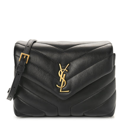 Saint Laurent Calfskin Y Quilted Monogram Toy Loulou Crossbody Bag Black 1 of 8