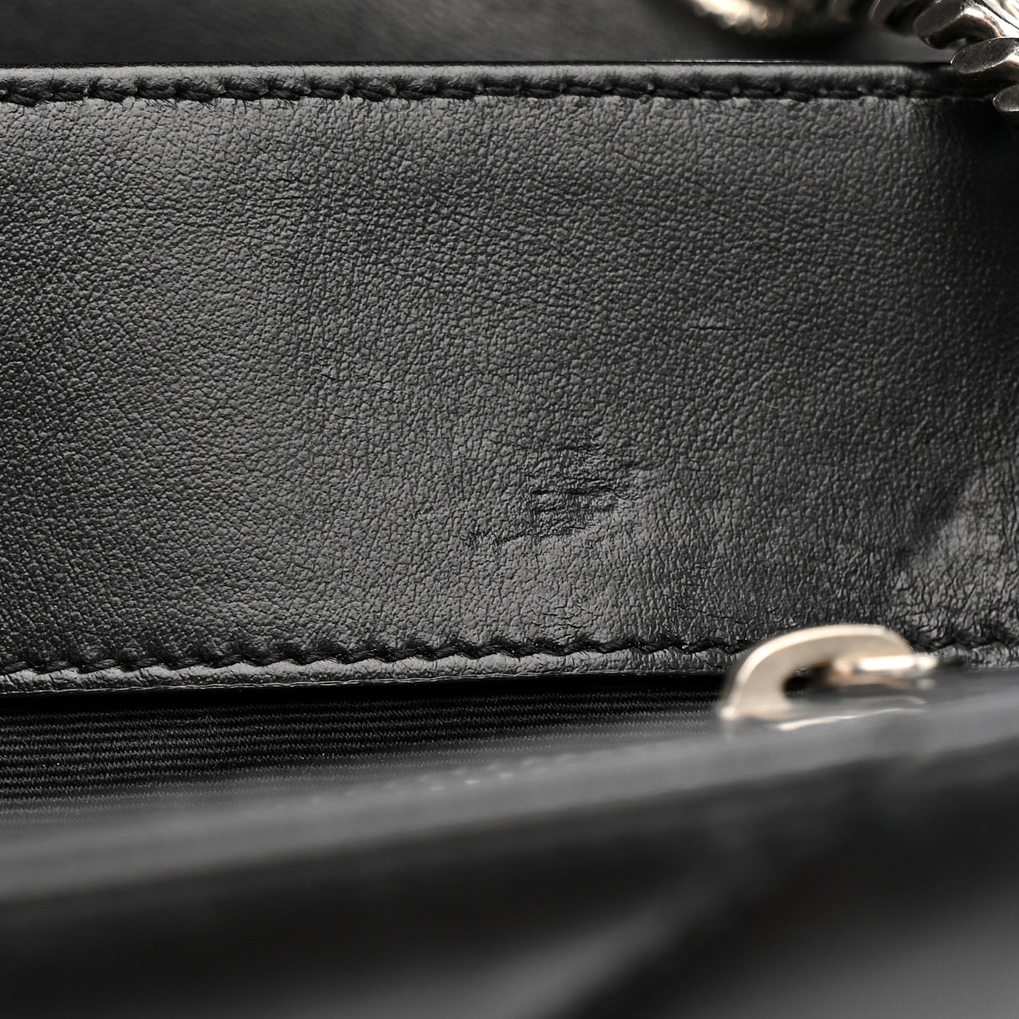 Calfskin Y Quilted Monogram Medium Loulou Chain Satchel Black