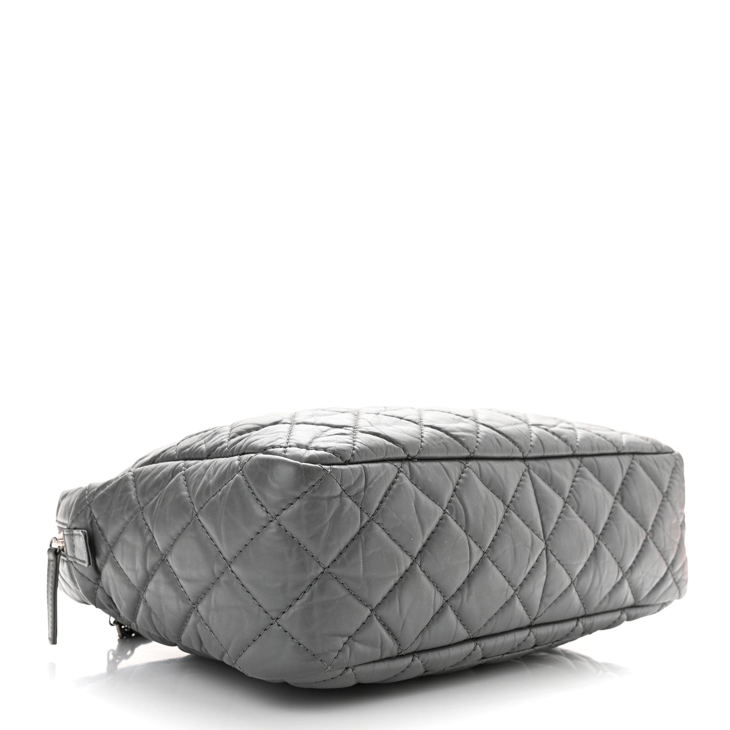 Chanel Aged Calfskin Quilted Large Reissue Camera Case Grey 3 of 10