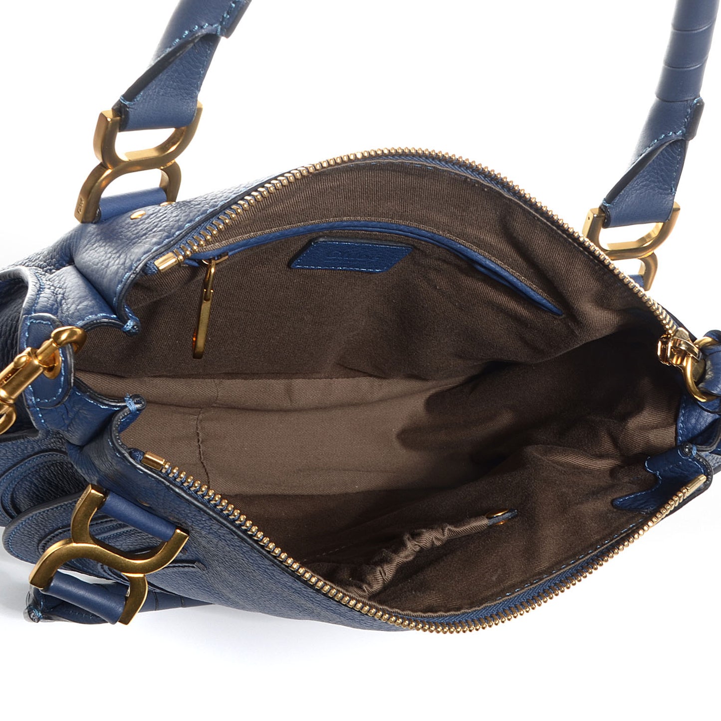Calfskin Medium Marcie Satchel Scuba Blue
