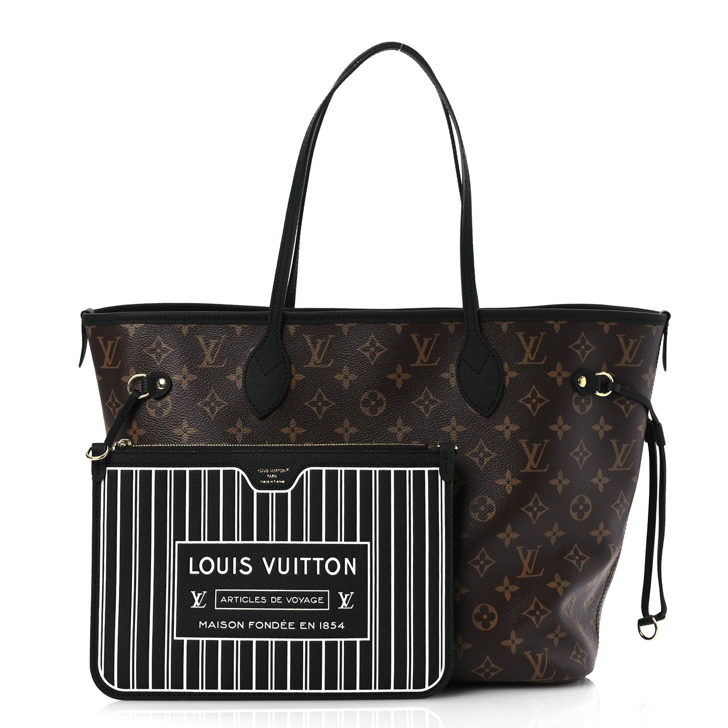 Monogram Calfskin Neo Neverfull Inside Out MM Black