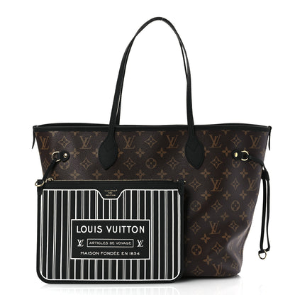 Louis Vuitton Monogram Calfskin Neo Neverfull Inside Out MM Black 3 of 19