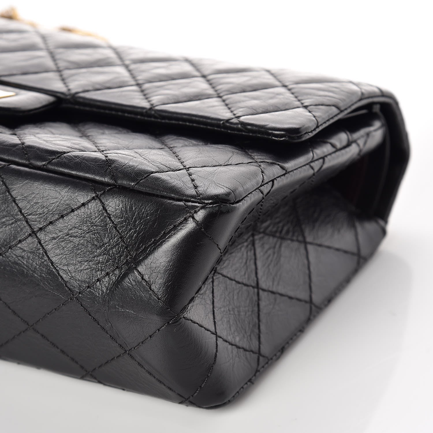 Chanel Aged Calfskin Quilted 2.55 Reissue 225 Flap Black 9 of 13