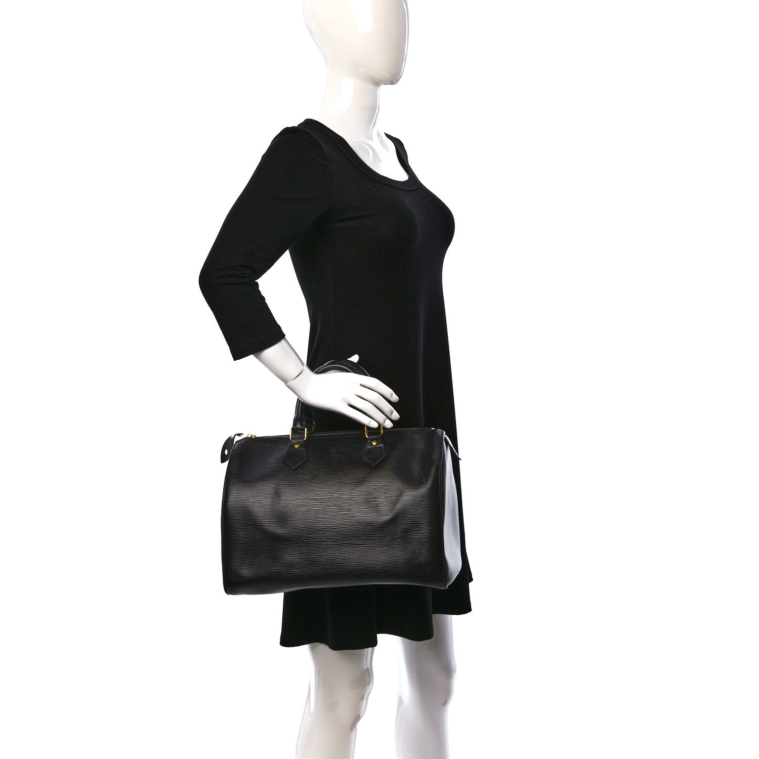 Louis Vuitton Epi Speedy 30 Black 2 of 11