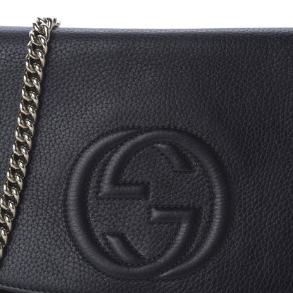 Gucci Pebbled Calfskin Medium Soho Flap Crossbody Black 12 of 12