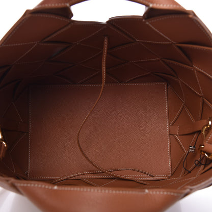 Loewe Calfskin Woven Basket Bag Tan 6 of 9
