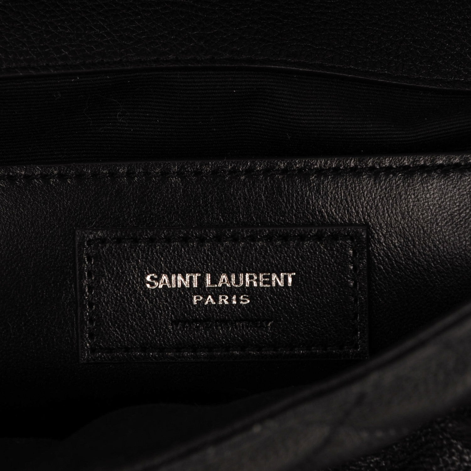 Saint Laurent Sheepskin Tri-Quilt Monogram Medium College Bag Black 6 of 7