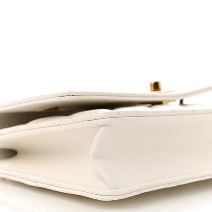 Chanel Shiny Calfskin Quilted Multicolor Top Handle Wallet On Chain WOC White 10 of 13