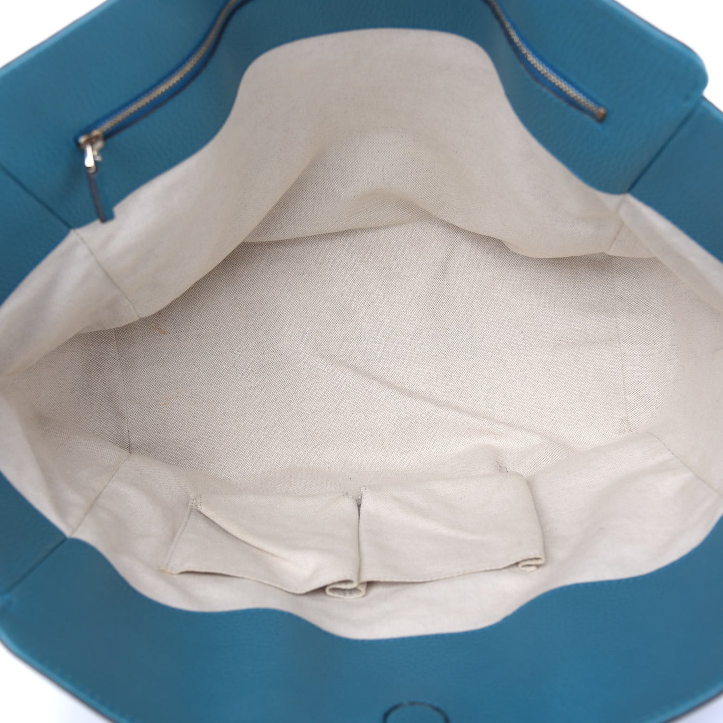 Dollar Calfskin Medium Swing Tote Marine Deep Cobalt
