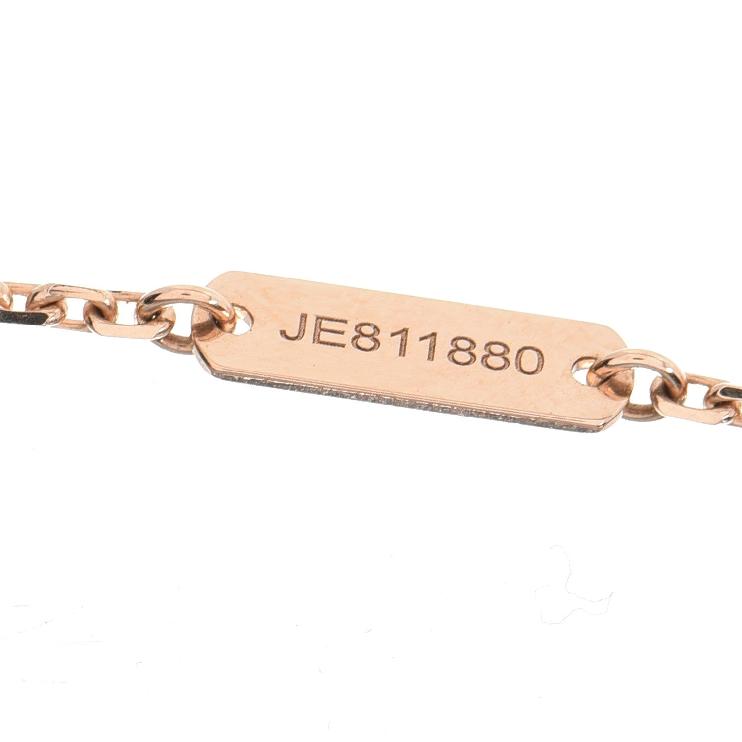 Van Cleef & Arpels 18K Rose Gold Diamond Carnelian Vintage Alhambra Pendant Necklace 6 of 9