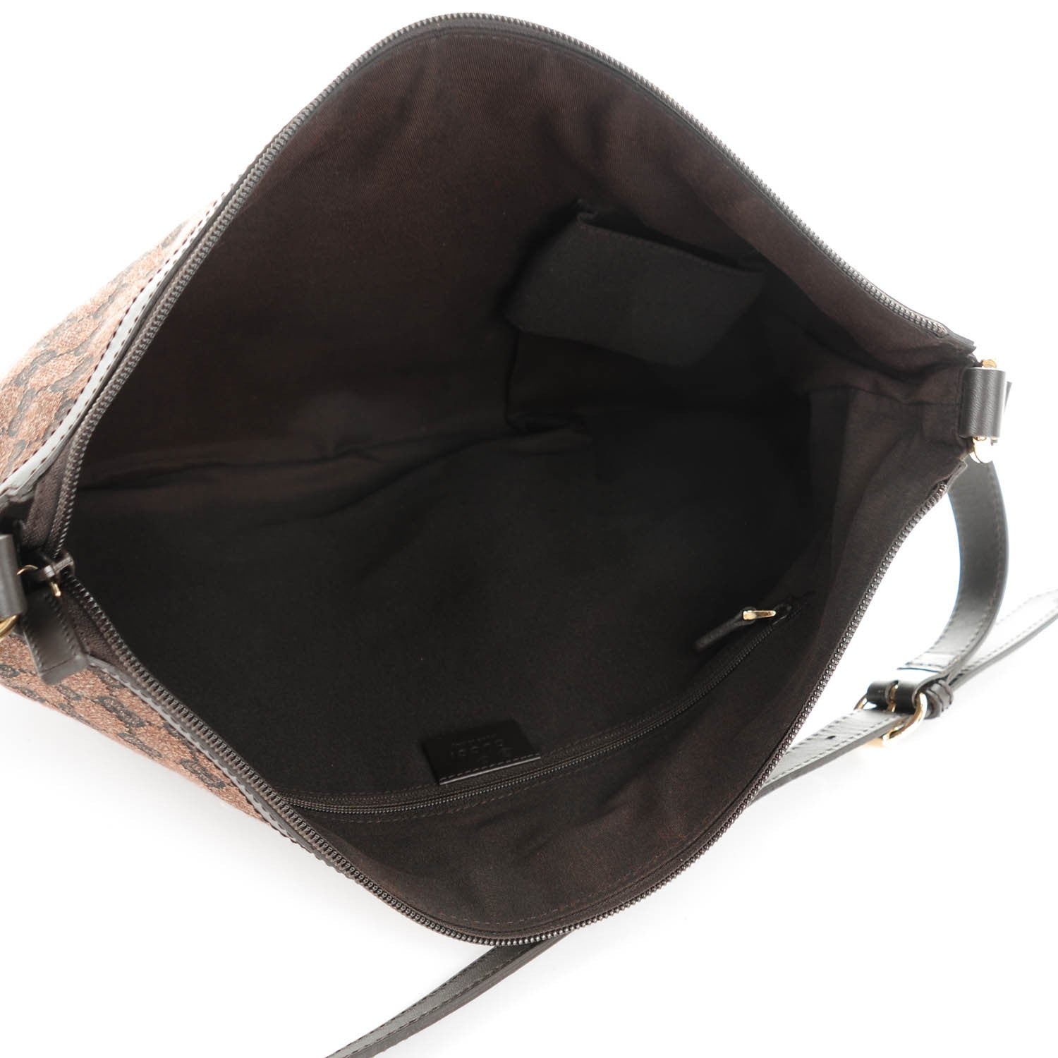 Gucci Denim Monogram Large Half Moon Hobo Dark Brown 5 of 7