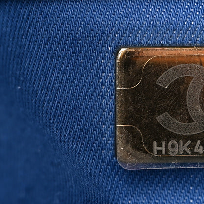 Chanel Denim Quilted Denim Mood Maxi Shopping Bag Blue Multicolor 7 of 9