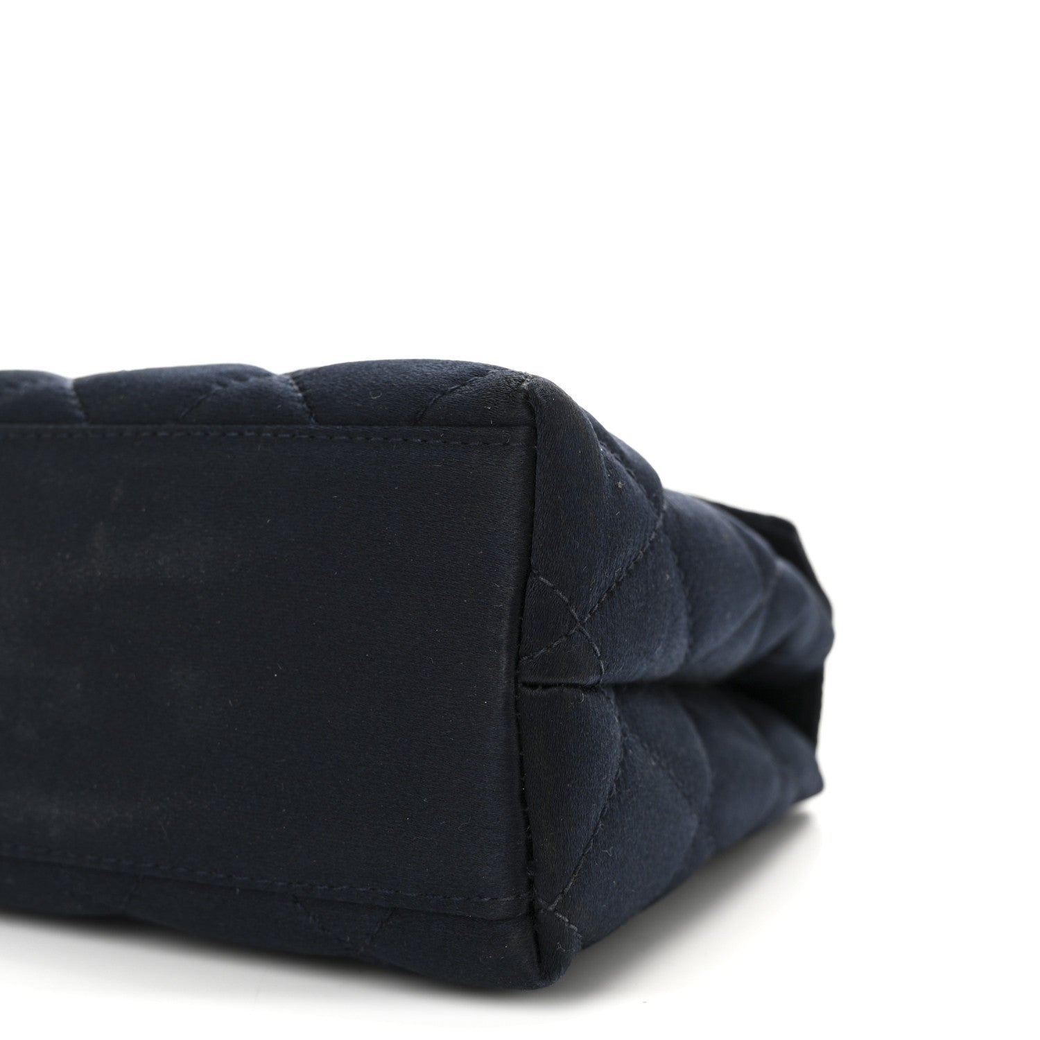 Chanel Satin Quilted Kelly Flap Bag Navy 10 of 10