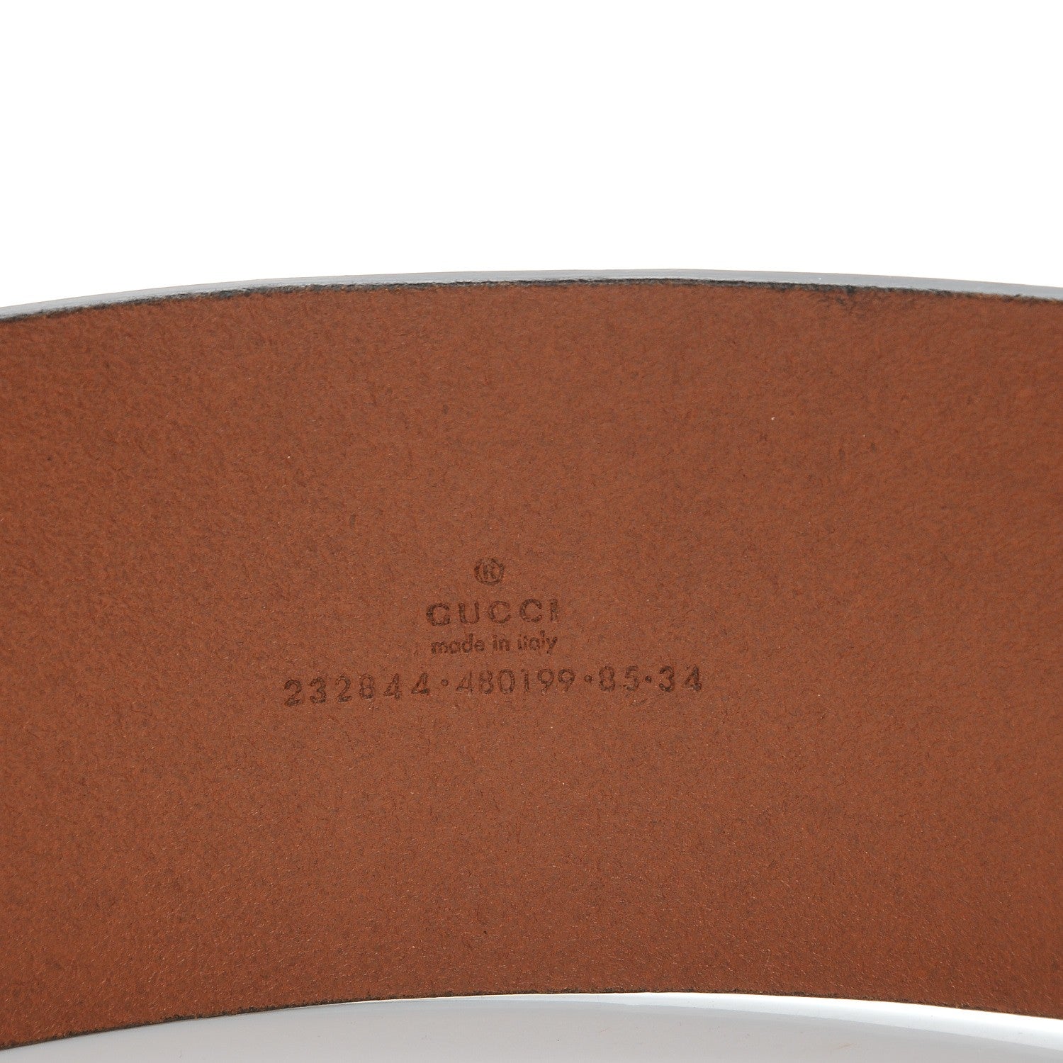 Gucci Calfskin Horsebit Wide Belt 85 34 Brown 4 of 5