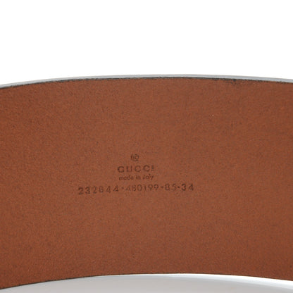 Gucci Calfskin Horsebit Wide Belt 85 34 Brown 4 of 5