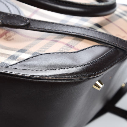 Burberry Haymarket Check Small Orchard Bowling Bag Chocolate 15 of 17