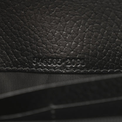 Gucci Dollar Calfskin GG Supreme Monogram Petite GG Marmont Wallet Chain Bag Black Beige Ebony 8 of 11