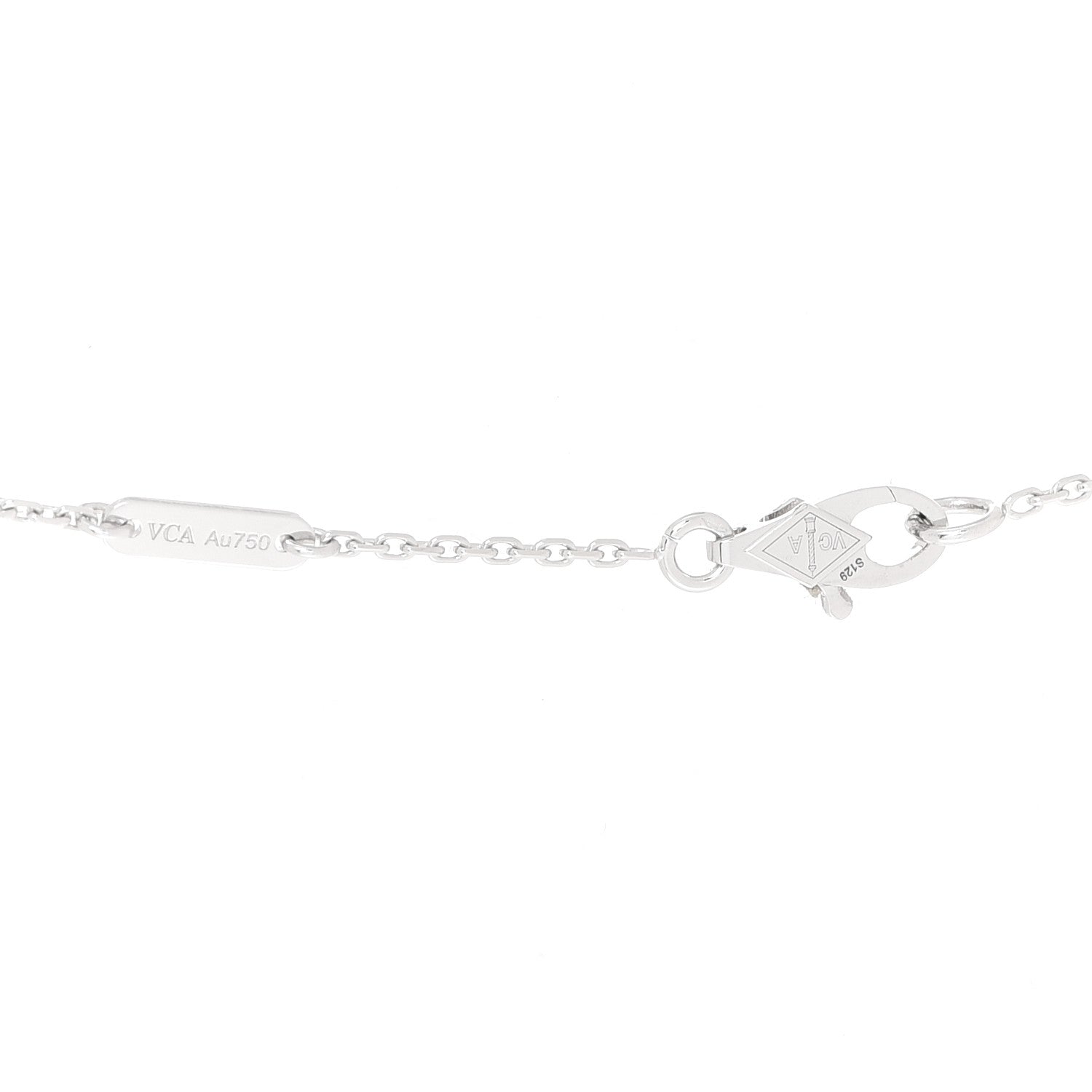 Van Cleef & Arpels 18K White Gold Turquoise Sweet Alhambra Butterfly Pendant Necklace 5 of 6