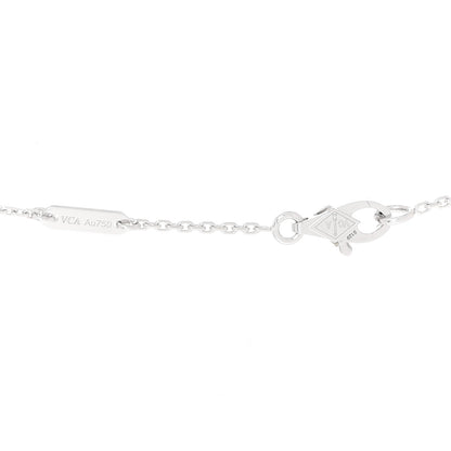Van Cleef & Arpels 18K White Gold Turquoise Sweet Alhambra Butterfly Pendant Necklace 5 of 6
