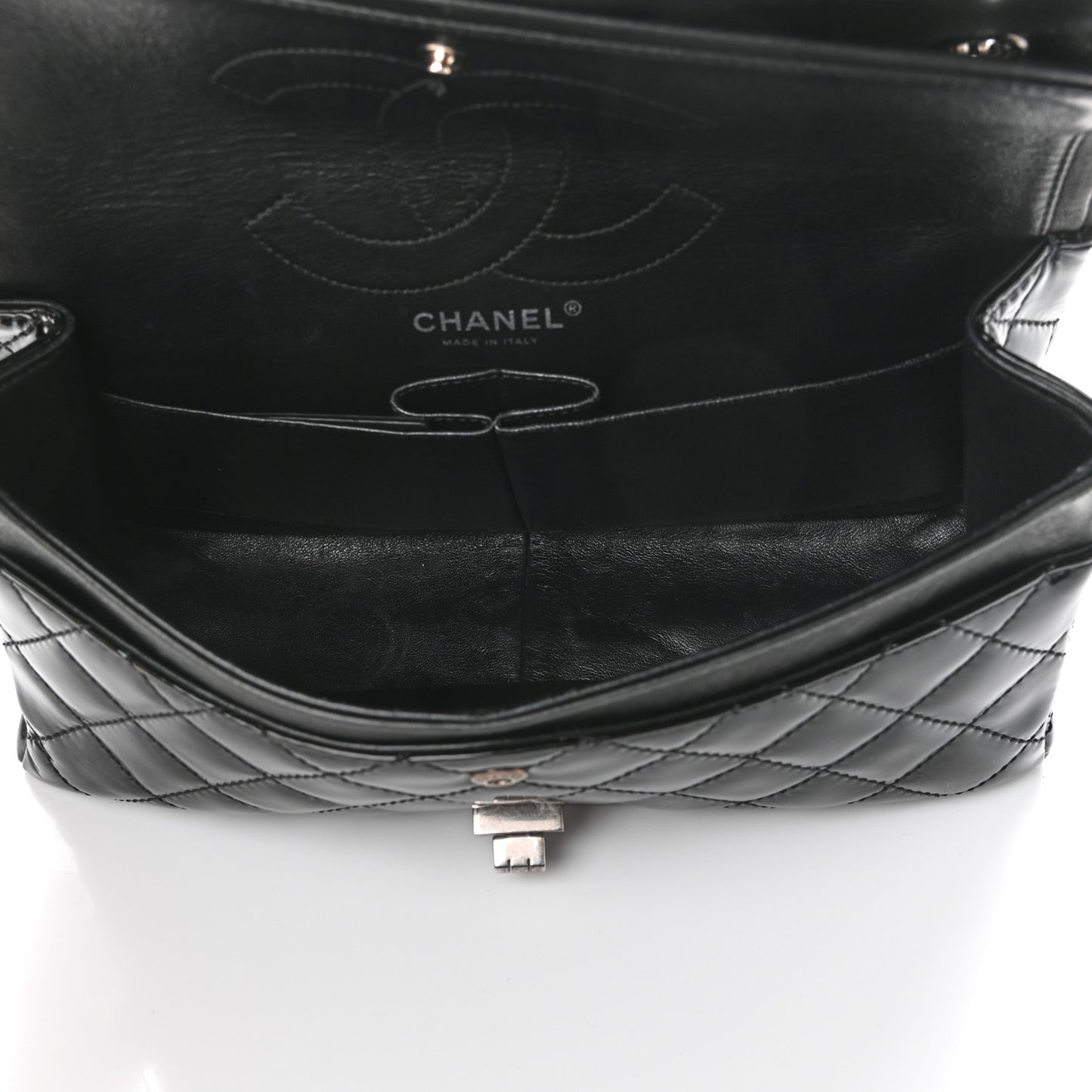 Patent Quilted 2.55 Reissue 226 Flap Black