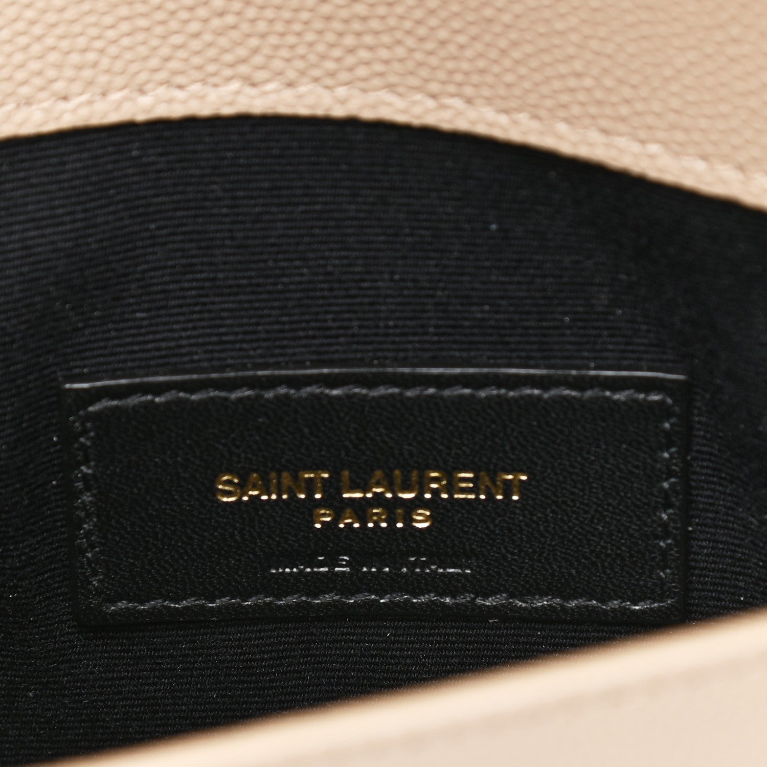 Saint Laurent Grain De Poudre Uptown Pouch Dark Beige 4 of 4