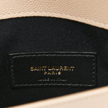 Saint Laurent Grain De Poudre Uptown Pouch Dark Beige 4 of 4