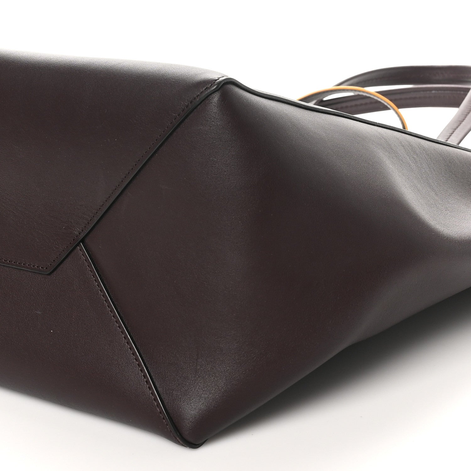 Celine Smooth Calfskin Small Tassel Cabas Phantom Burgundy Orange 9 of 9