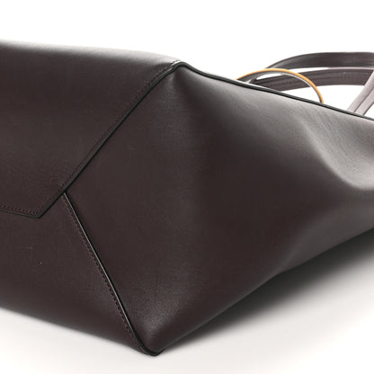 Celine Smooth Calfskin Small Tassel Cabas Phantom Burgundy Orange 9 of 9